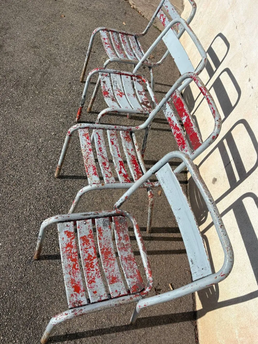 4 chaises bistrot métallique