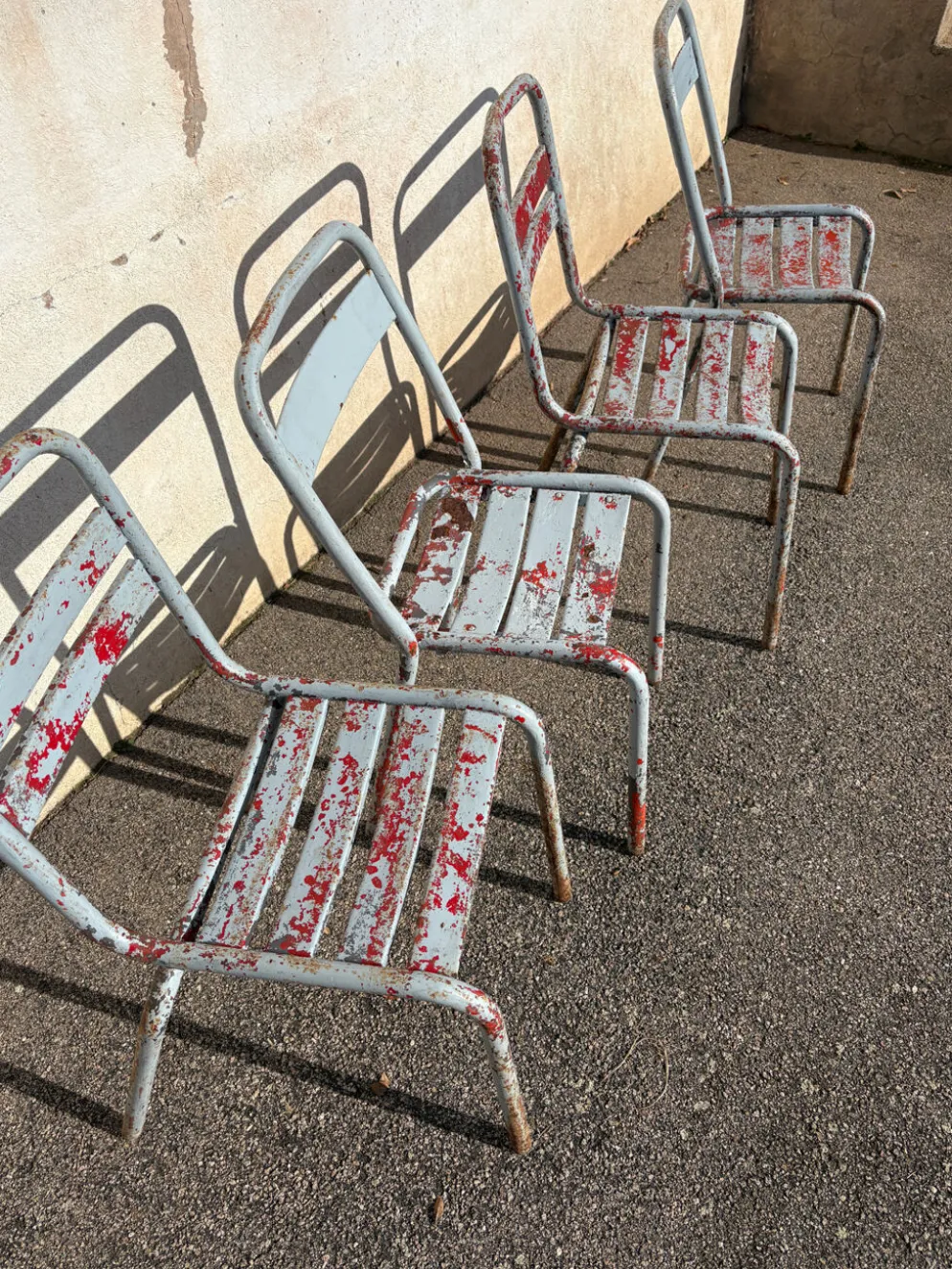 4 chaises bistrot métallique