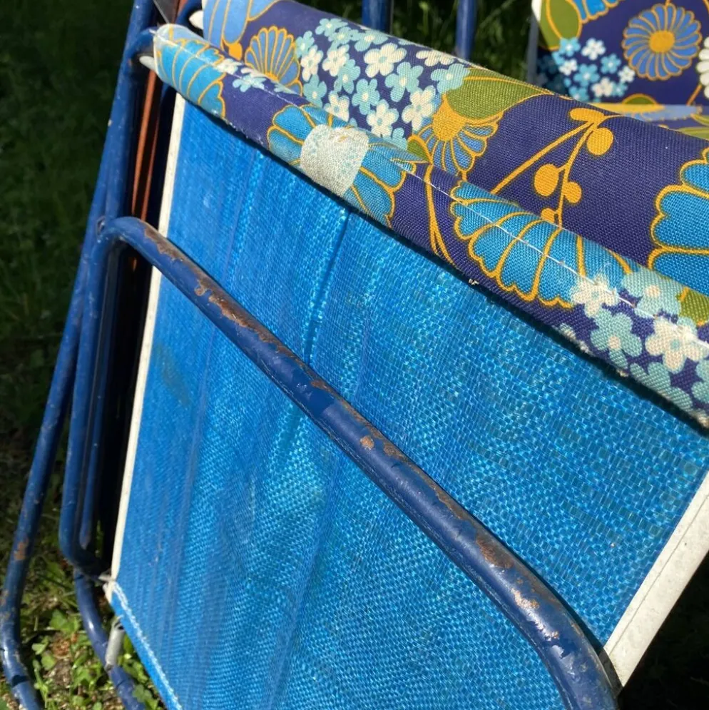 Chaises de camping pliantes années 70 , chaises de jardin