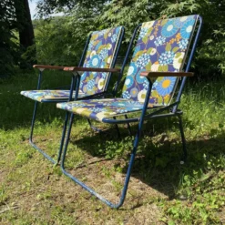 Chaises de camping pliantes années 70 , chaises de jardin