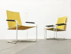 Chaises de jardin empilables Mauser allemandes de style mid-century moderne, ensemble de 3.
