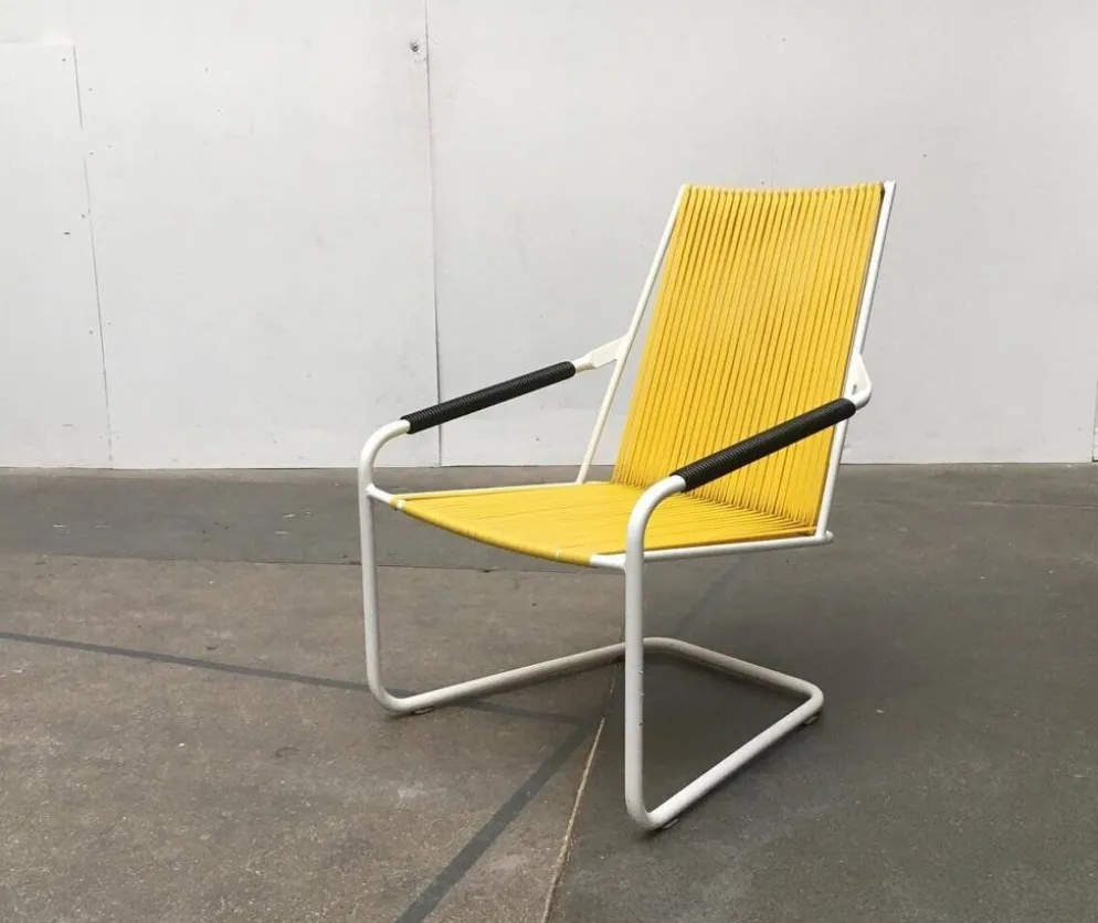 Chaises de jardin empilables Mauser allemandes de style mid-century moderne, ensemble de 3.