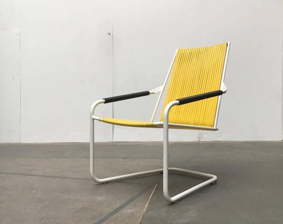 Chaises de jardin empilables Mauser allemandes de style mid-century moderne, ensemble de 3.