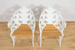 Chaises de jardin en fonte de style victorien Coalbrookdale, Royaume-Uni, années 1950, ensemble de 2.