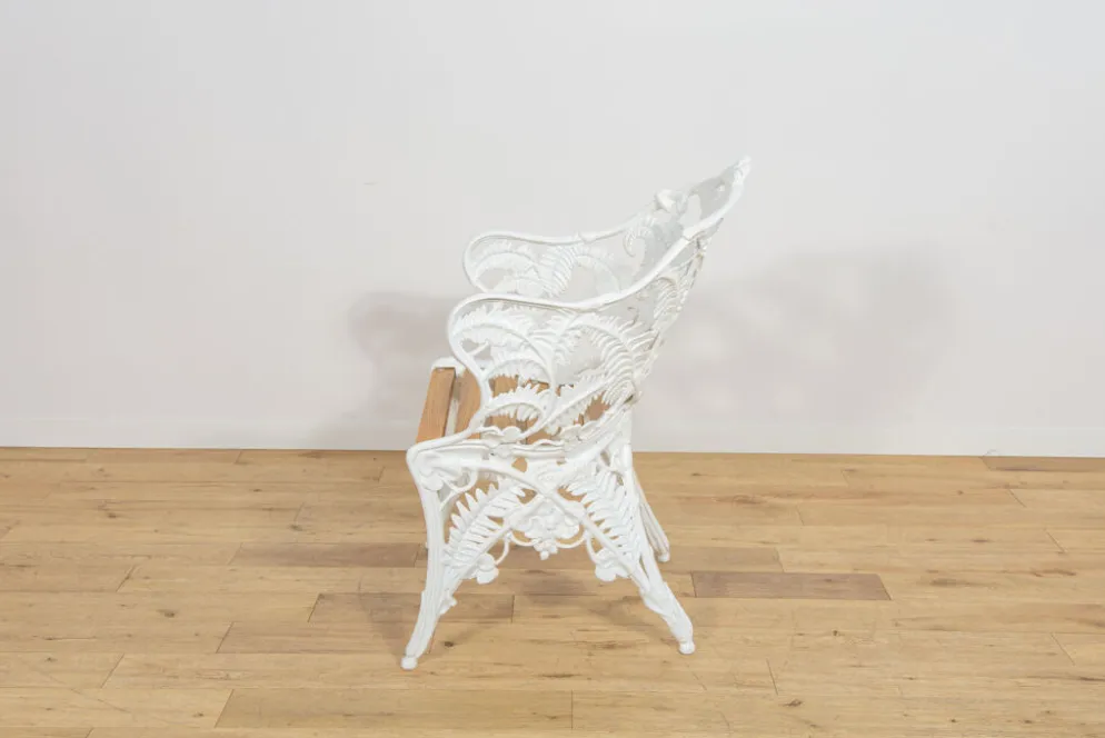 Chaises de jardin en fonte de style victorien Coalbrookdale, Royaume-Uni, années 1950, ensemble de 2.