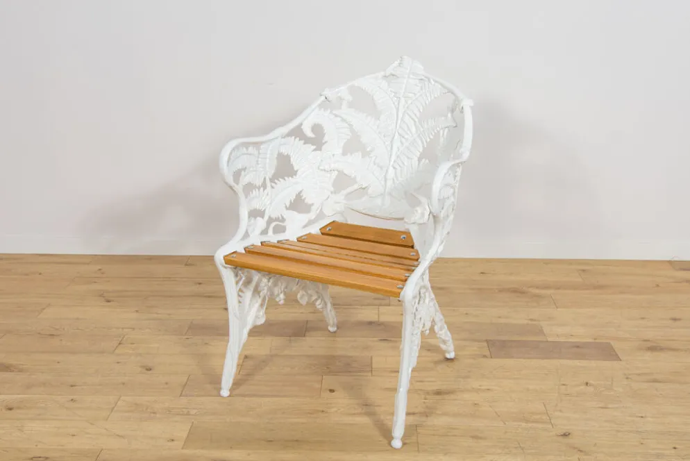 Chaises de jardin en fonte de style victorien Coalbrookdale, Royaume-Uni, années 1950, ensemble de 2.
