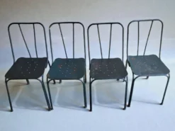 Chaises de jardin Parc et Jardin de Paris, 1950's (*4)