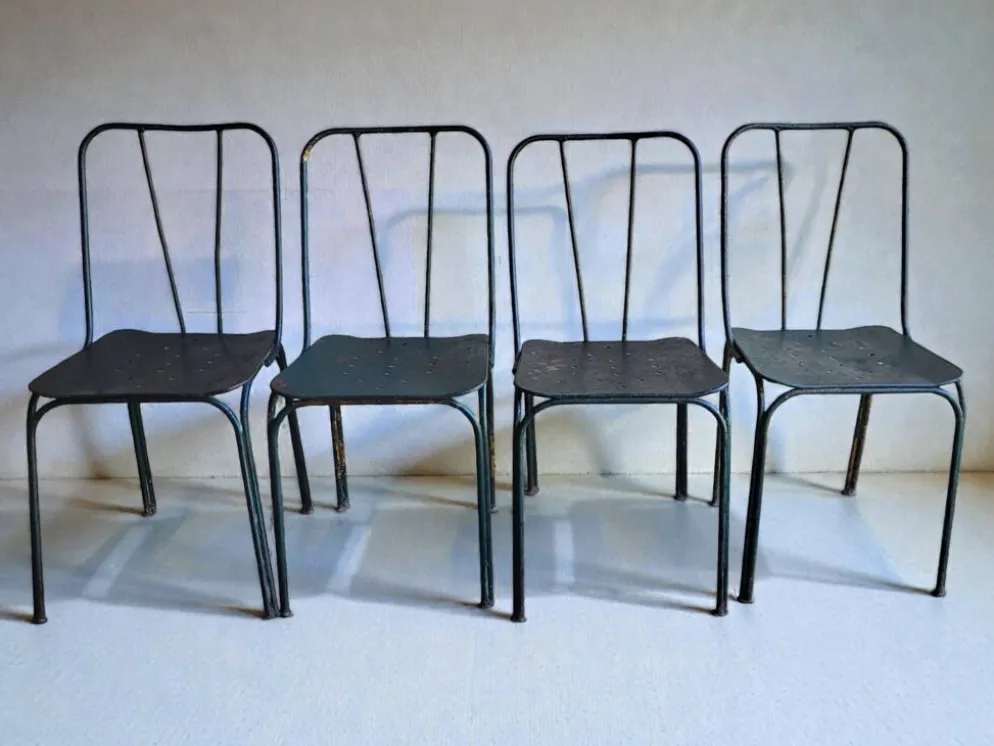 Chaises de jardin Parc et Jardin de Paris, 1950's (*4)