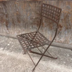 3 chaises en fer forgé