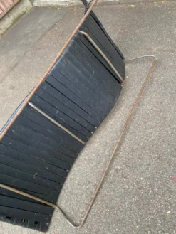 2 chaises longues de jardin en vinyle, années 60