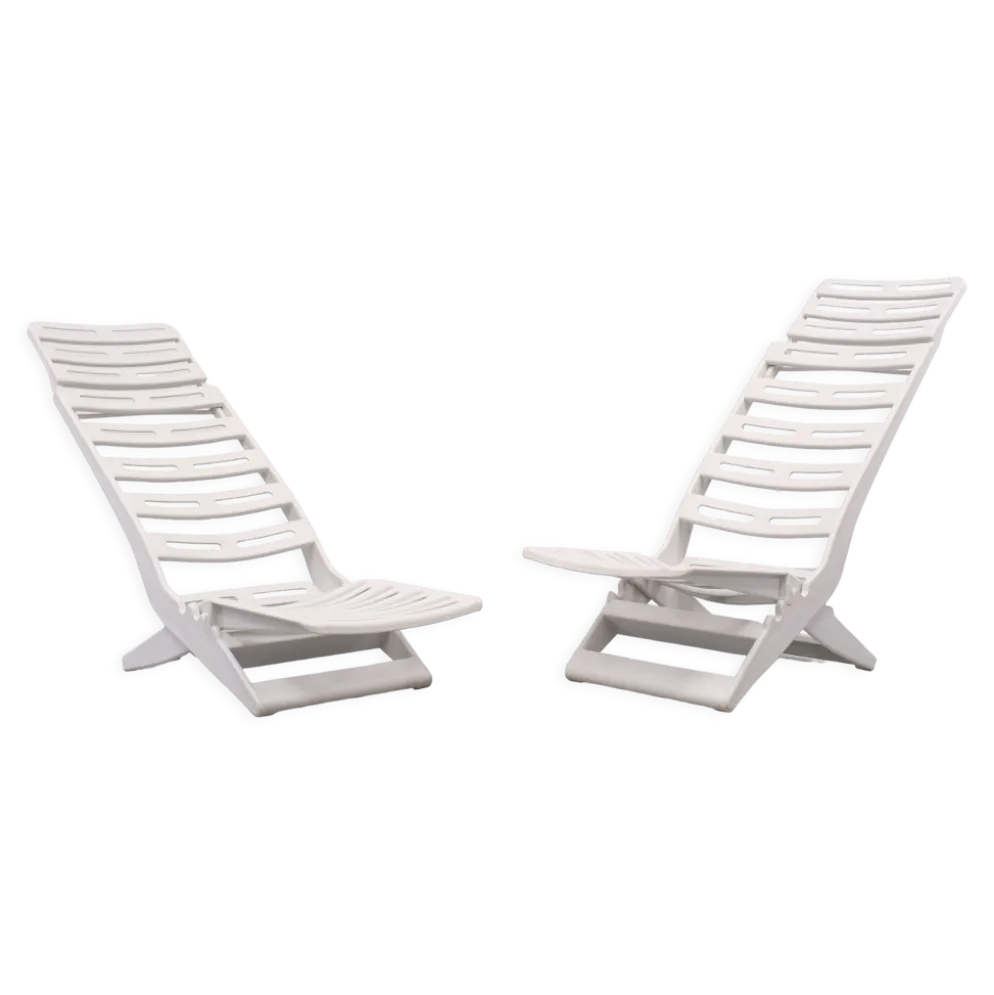 Chaises pliantes Fanini Fain Ascoli Piceno Maratea, années 1970, Italie