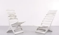 Chaises pliantes Fanini Fain Ascoli Piceno Maratea, années 1970, Italie