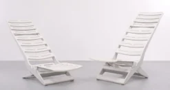 Chaises pliantes Fanini Fain Ascoli Piceno Maratea, années 1970, Italie