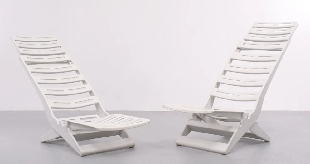 Chaises pliantes Fanini Fain Ascoli Piceno Maratea, années 1970, Italie