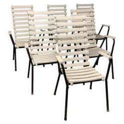 Chaises Salon de Jardin Vintage Design Rétro Fauteuil 70’s