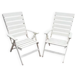 2 chaises transat des années 80