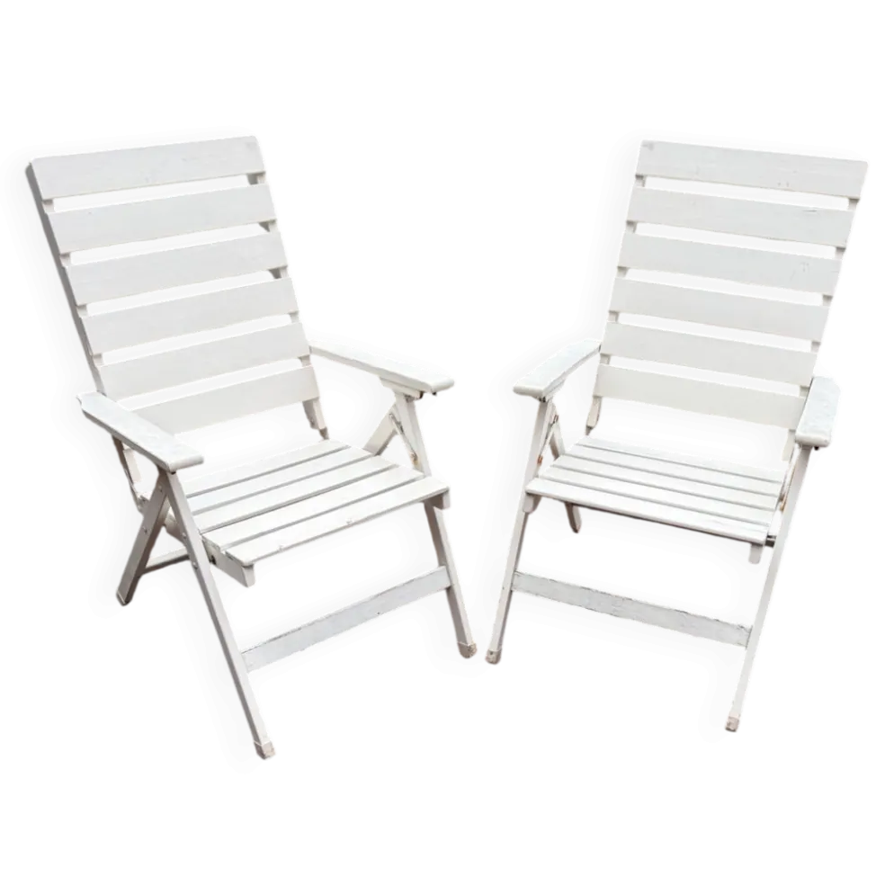 2 chaises transat des années 80