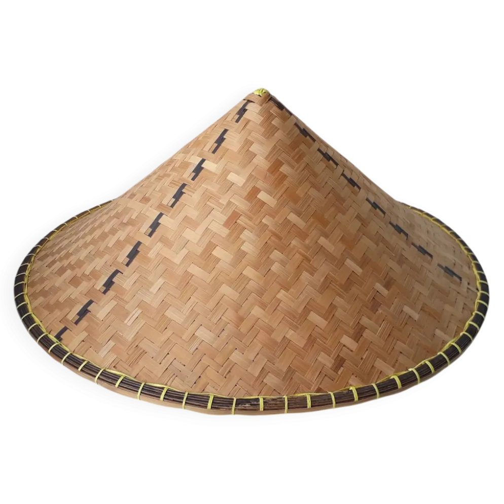 Chapeau chinois en paille