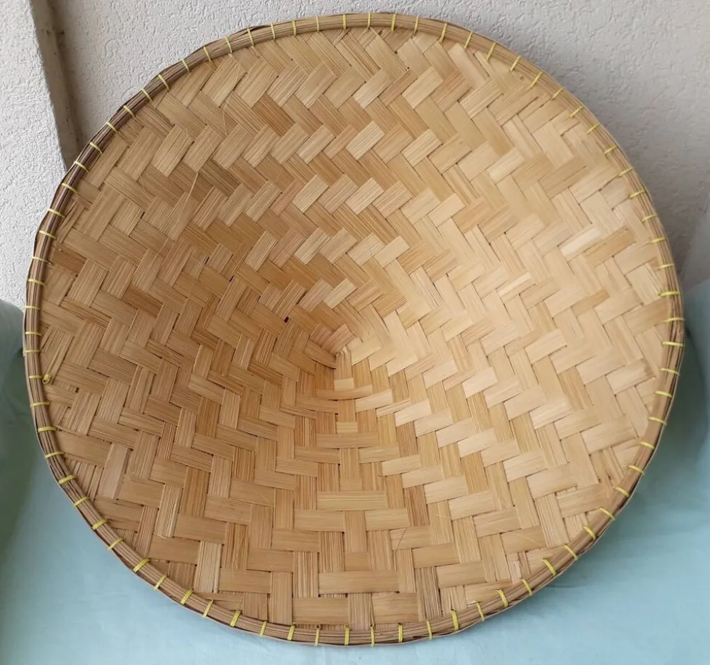 Chapeau chinois en paille