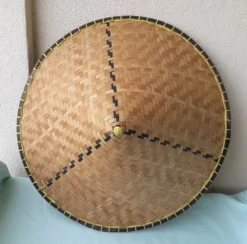 Chapeau chinois en paille