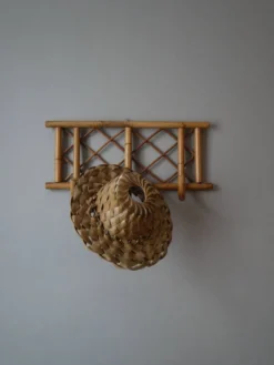 chapeau fibre naturelle tressée décoration campagne bohème ethnique fabrication artisanale