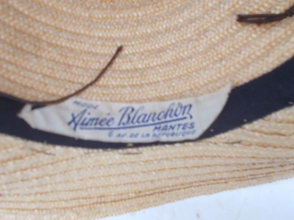 Chapeau paille ancien