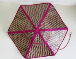 Chapeau paille tressée pliable