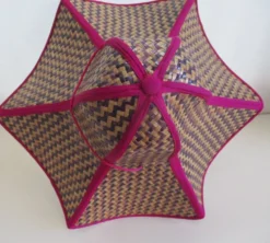 Chapeau paille tressée pliable