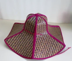 Chapeau paille tressée pliable