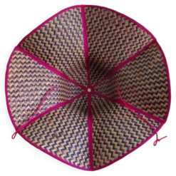 Chapeau paille tressée pliable
