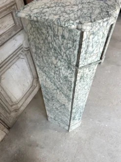 Cheminée de Louis XV pompadour circa 1900 marbre vert d’Estours