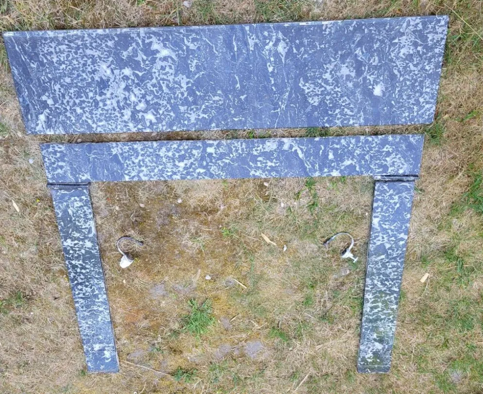 Cheminée en marbre gris mi XIXe