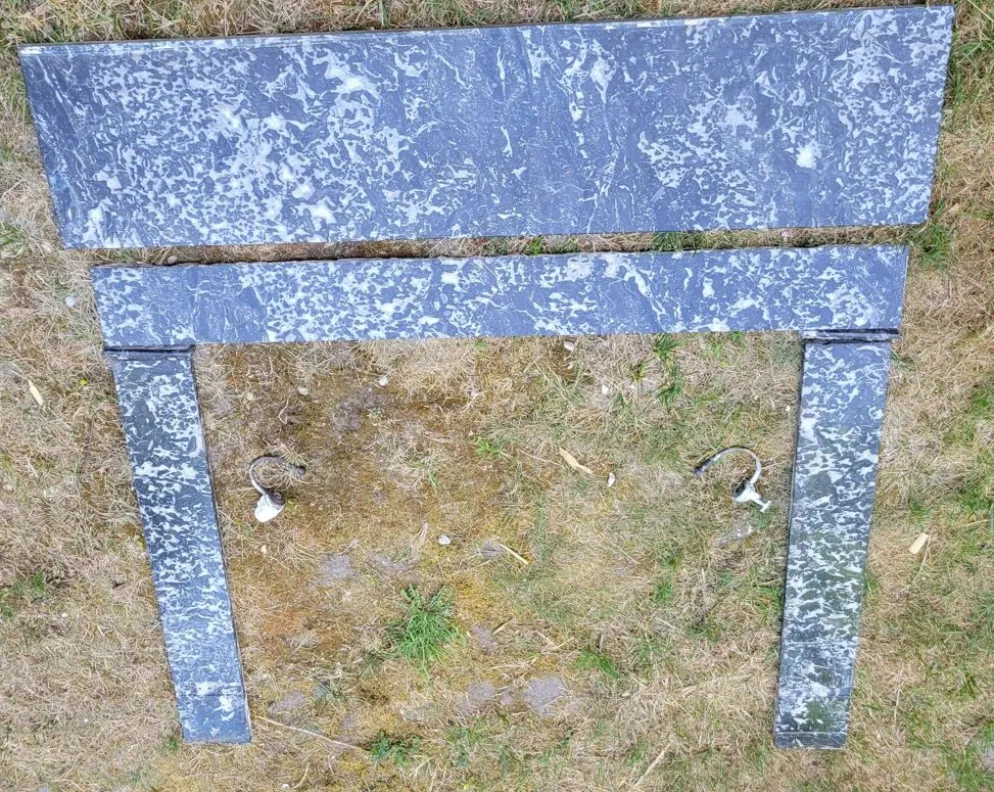 Cheminée en marbre gris mi XIXe