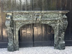Cheminée Napoléon III en marbre vert antique, vers 1880