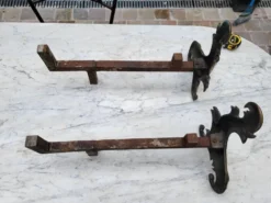 Chenets en bronze doré XIXe