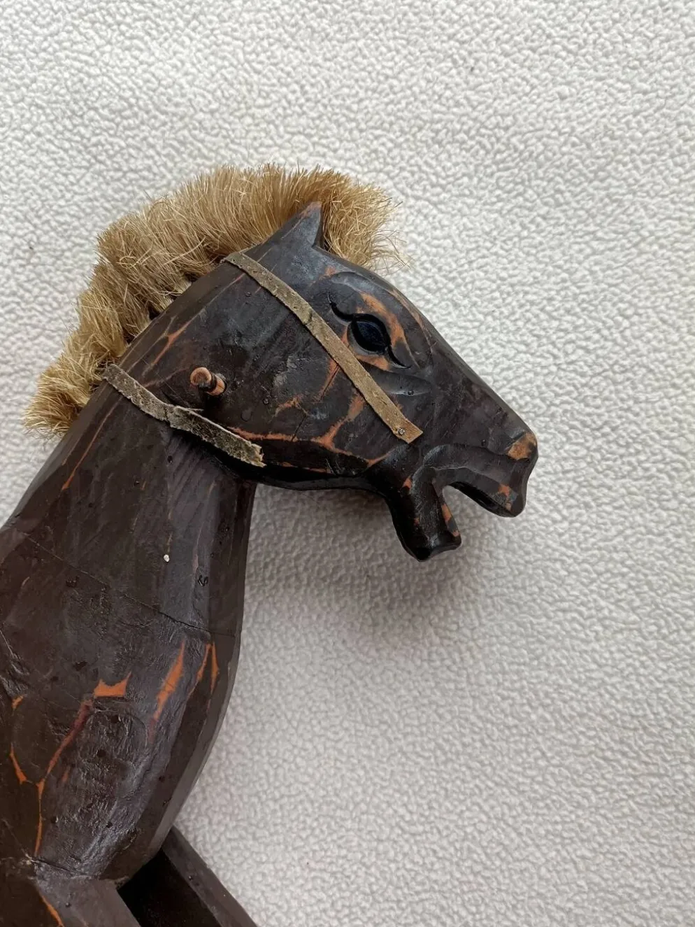 Cheval a bascule rétro bois