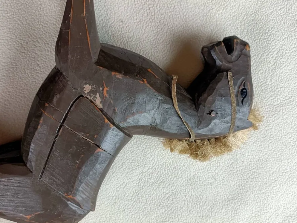 Cheval a bascule rétro bois
