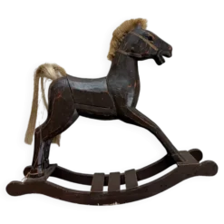 Cheval a bascule rétro bois