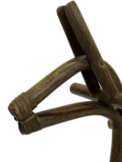 Cheval à bascule en bambou et rotin du milieu du siècle, design années 60 pour enfants