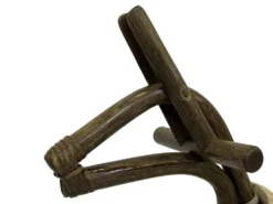 Cheval à bascule en bambou et rotin du milieu du siècle, design années 60 pour enfants