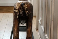 Cheval à bascule en bois, cheval de manège du XIXème siècle