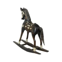 Cheval à bascule en bois, France 1970