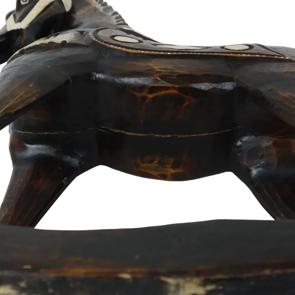 Cheval à bascule en bois, France 1970