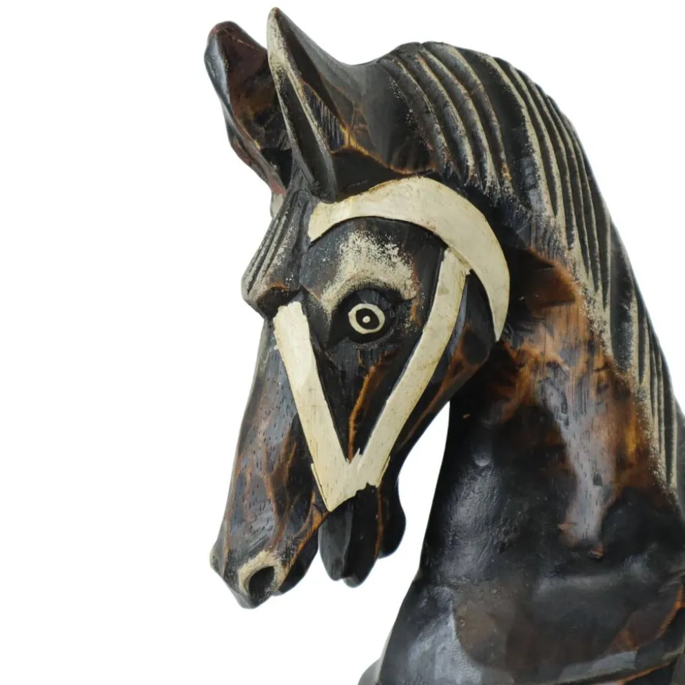 Cheval à bascule en bois, France 1970