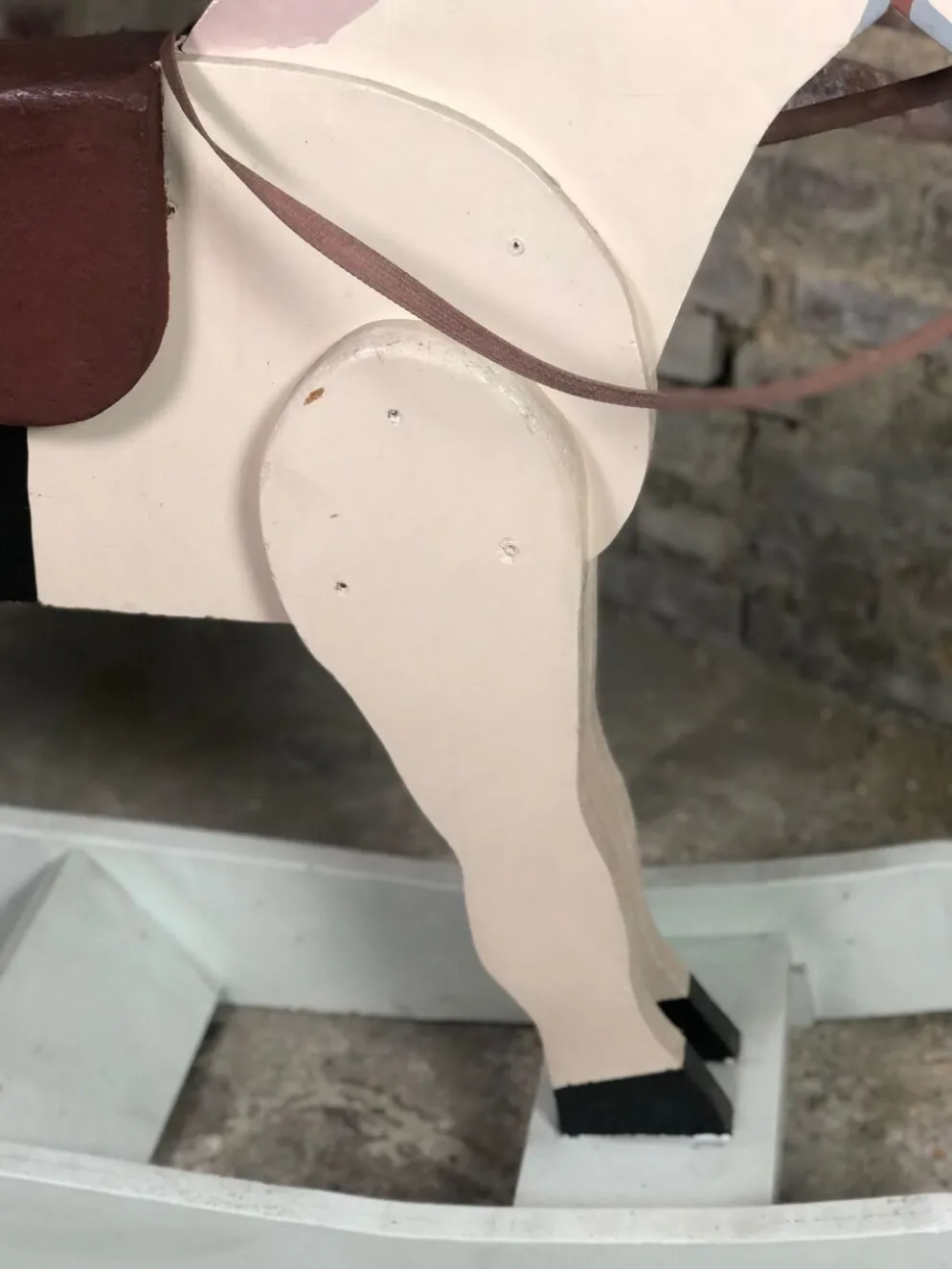 Cheval à bascule pour enfant en bois 1950