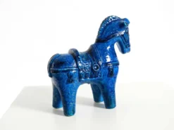 Cheval en céramique des années 60 de la collection Rimini Blue par Aldo Londi pour Bitossi