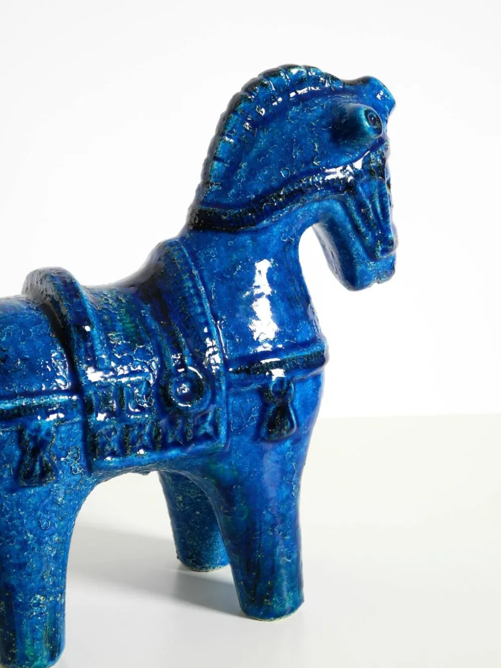 Cheval en céramique des années 60 de la collection Rimini Blue par Aldo Londi pour Bitossi