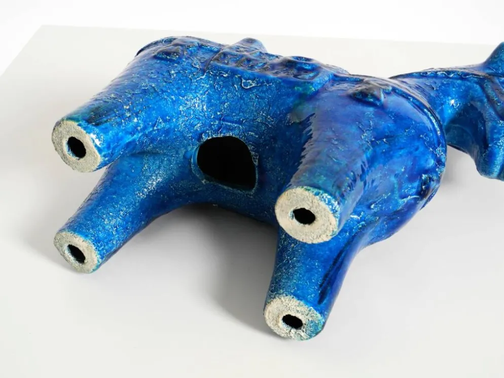 Cheval en céramique des années 60 de la collection Rimini Blue par Aldo Londi pour Bitossi