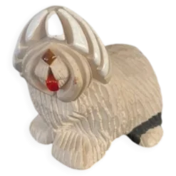 Chien bobtail en céramique Rinconada, Uruguay