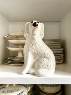 Chien, Cavalier King Charles en faïence Staffordshire n°9, vers 1860